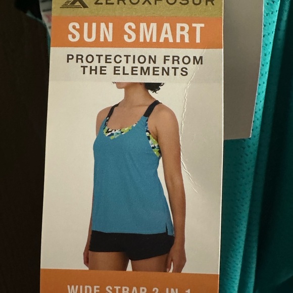 ZeroXposur Teal Floral Tank Top - Picture 3 of 3